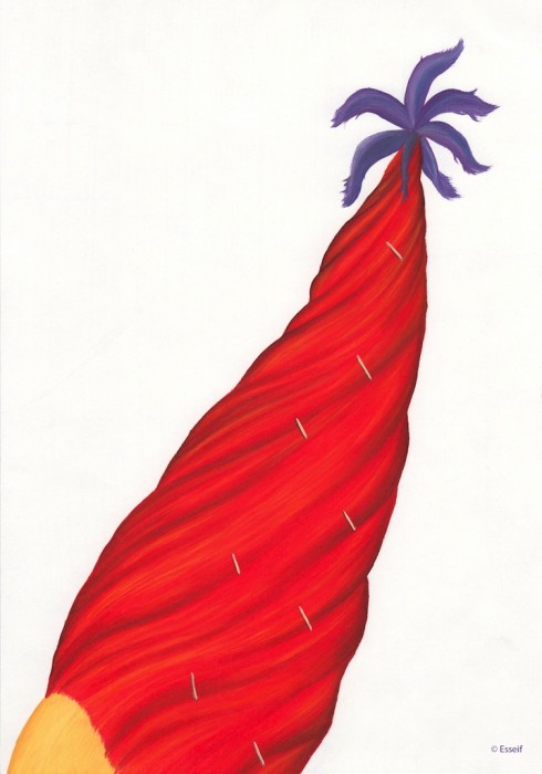 "Red hair cone-shaped" (Hair)