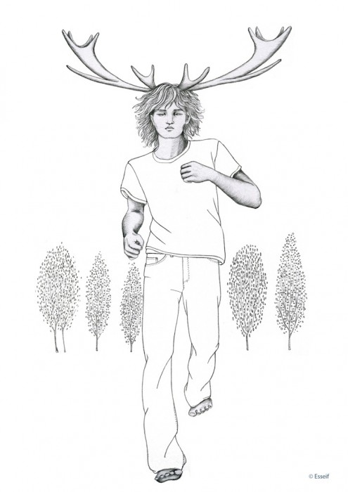 "Running deer man" (Forest People)